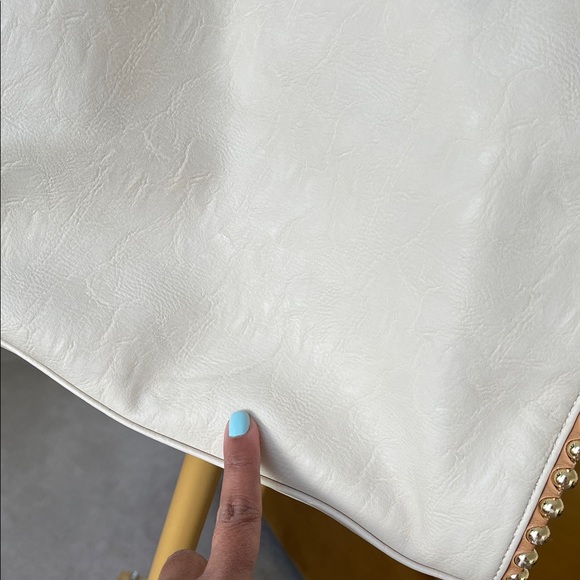 Big Buddha Cream Tote with Gold Studs - Picture 10 of 15